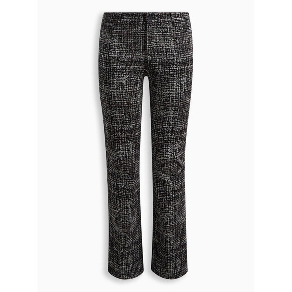 Torrid Black White Ponte Tweed Print Bootcut Pants Women's Plus Size 26 Regular - Picture 2 of 8